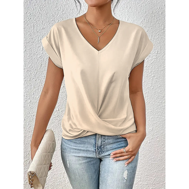 Twist Ease V-Neck Tee