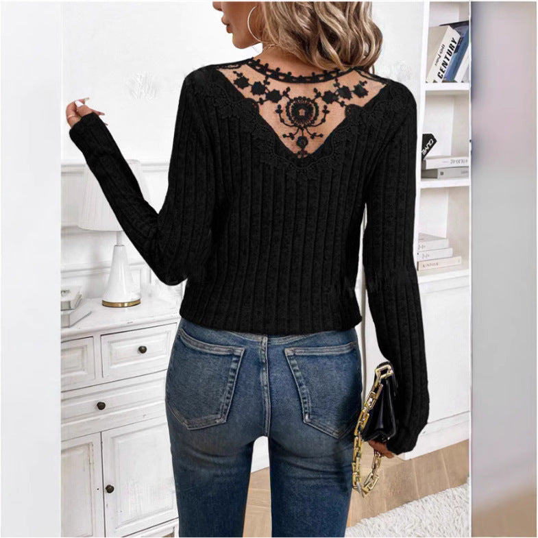 Lace Whisper Long Sleeve Top