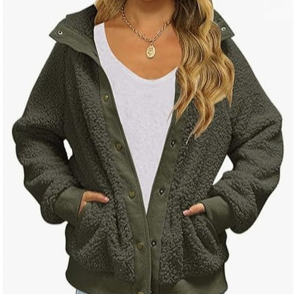 CozyFleece Pocket Cardigan Coat