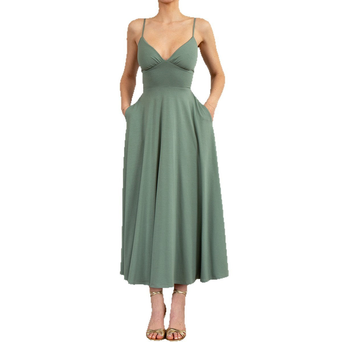 Azure Elegance Sling Dress