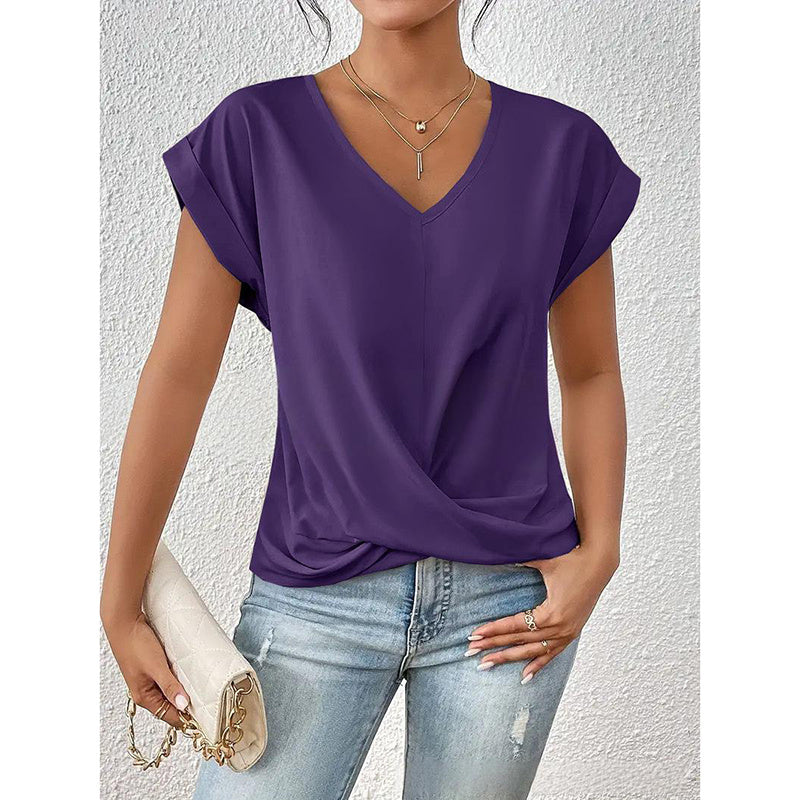 Twist Ease V-Neck Tee