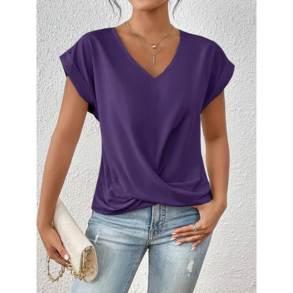 Twist Ease V-Neck Tee