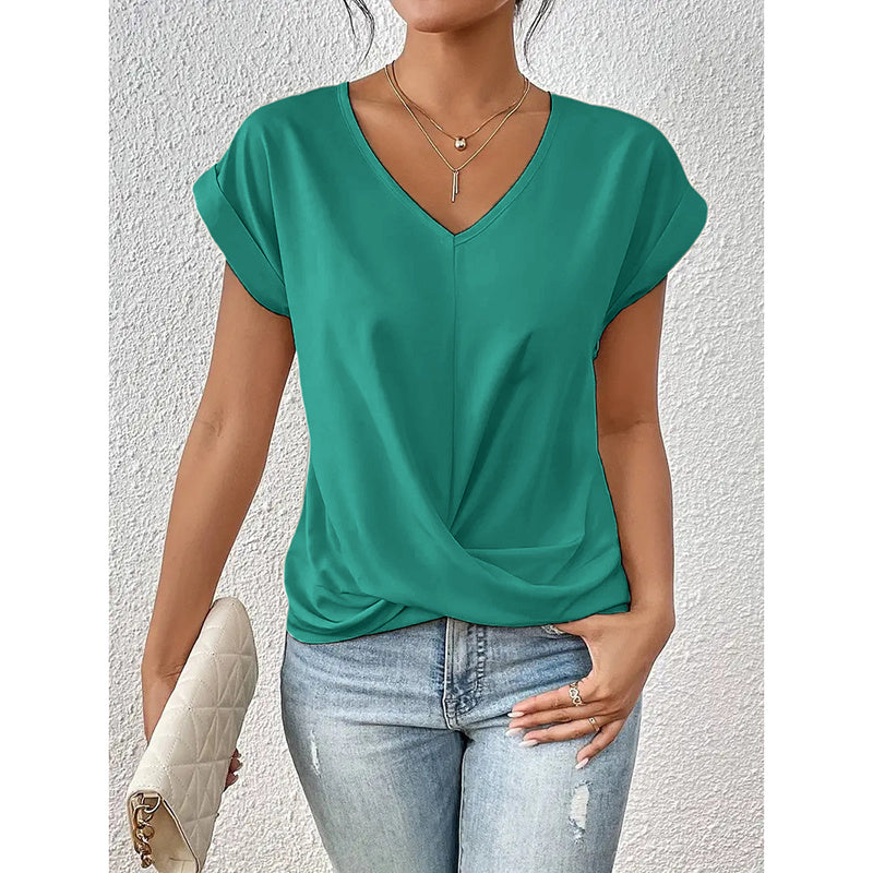Twist Ease V-Neck Tee