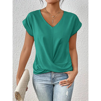 Twist Ease V-Neck Tee