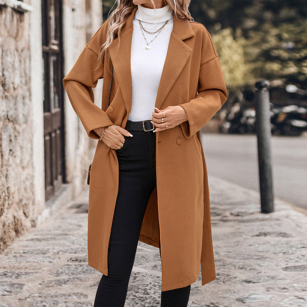 Winter Luxe Lace-Up Wool Coat