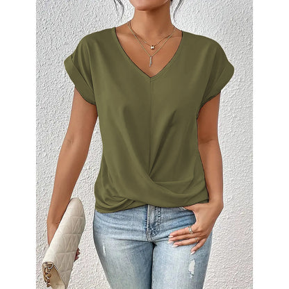 Twist Ease V-Neck Tee