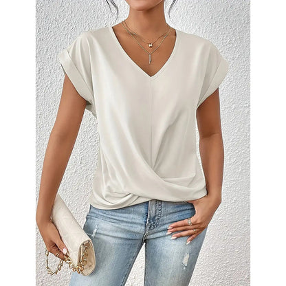 Twist Ease V-Neck Tee