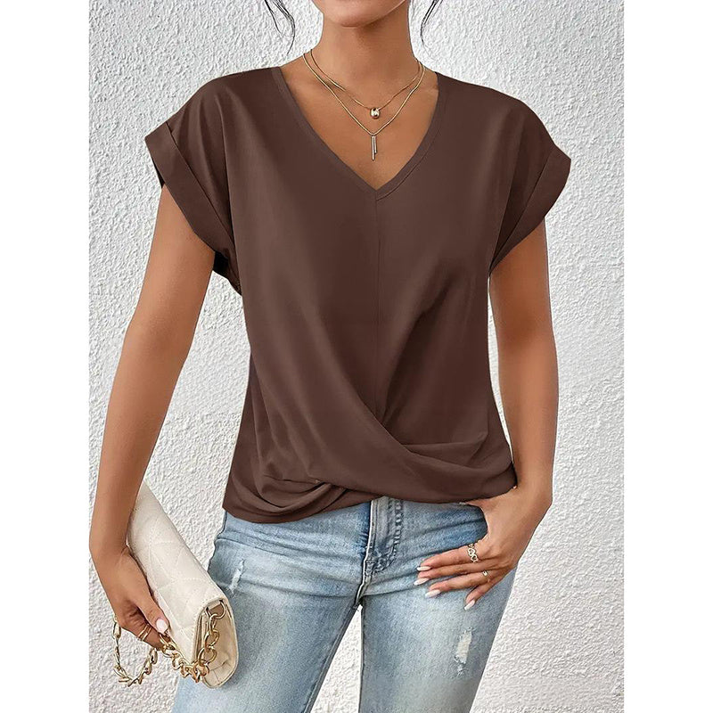 Twist Ease V-Neck Tee