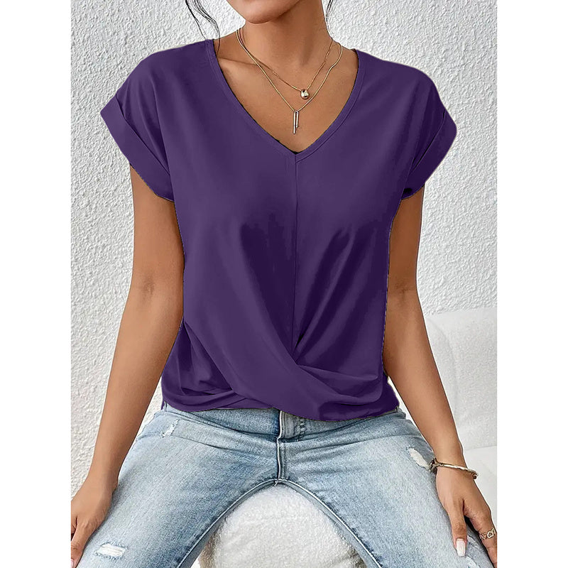 Twist Ease V-Neck Tee
