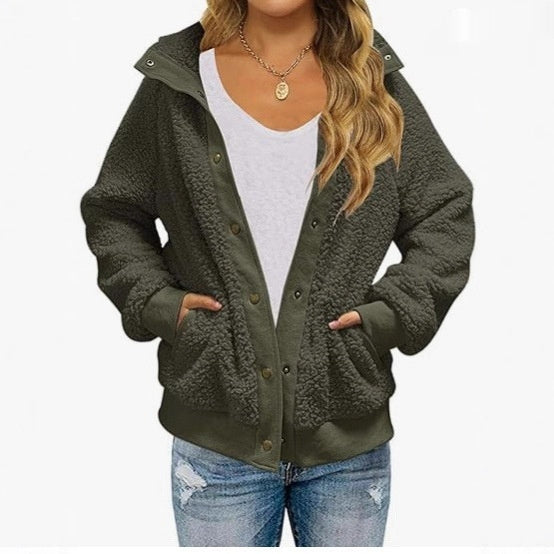 CozyFleece Pocket Cardigan Coat