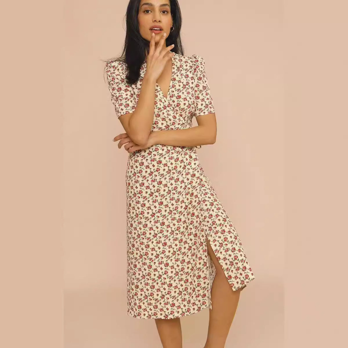 Serenity Lace-Up Midi Dress