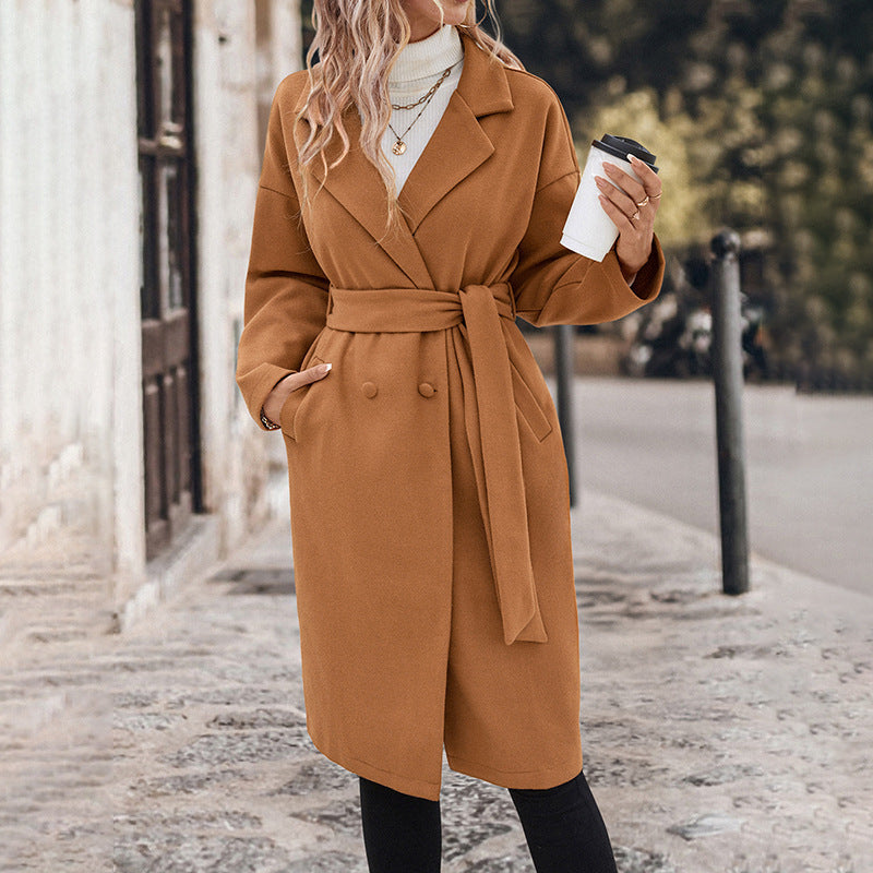 Winter Luxe Lace-Up Wool Coat
