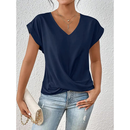 Twist Ease V-Neck Tee