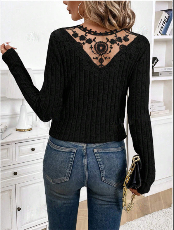 Lace Whisper Long Sleeve Top