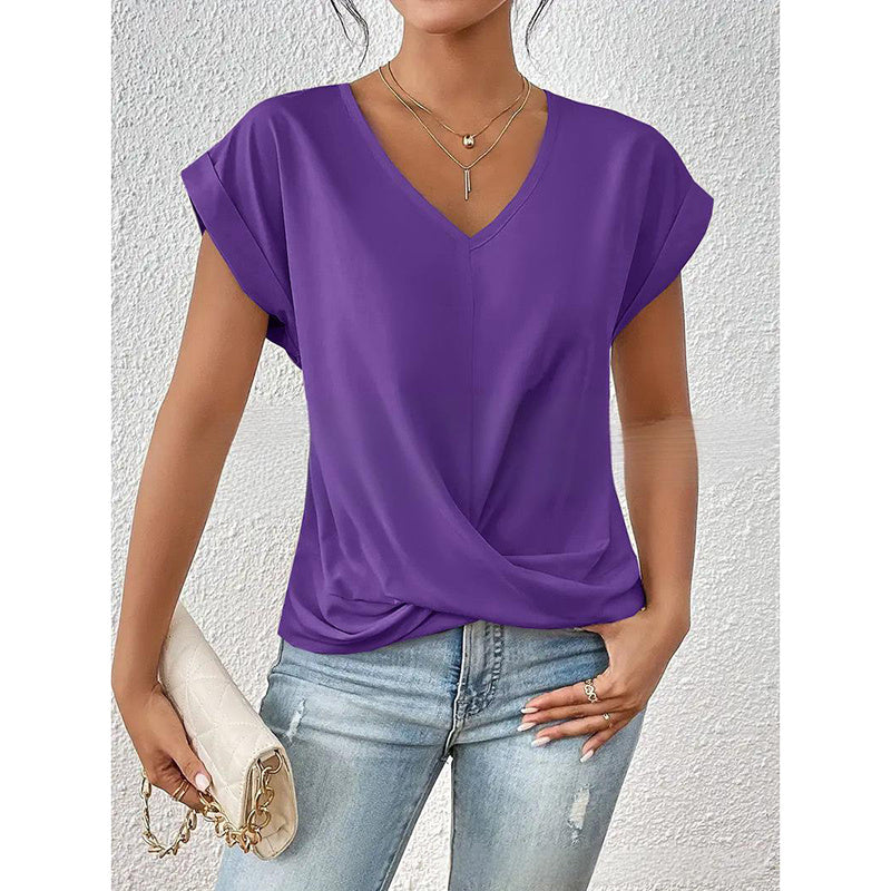 Twist Ease V-Neck Tee