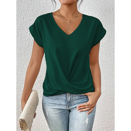 Twist Ease V-Neck Tee