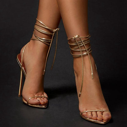 Elevé Ankle Strap Stilettos