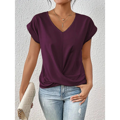 Twist Ease V-Neck Tee