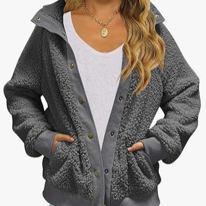 CozyFleece Pocket Cardigan Coat