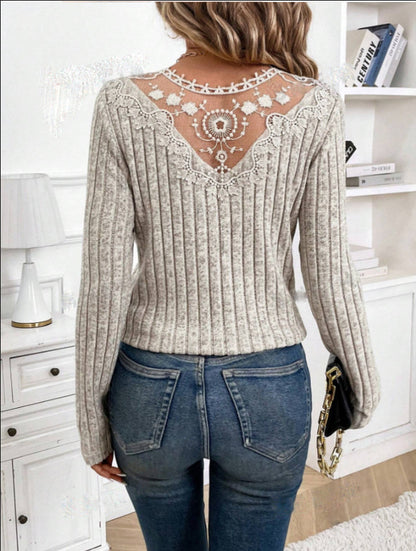 Lace Whisper Long Sleeve Top