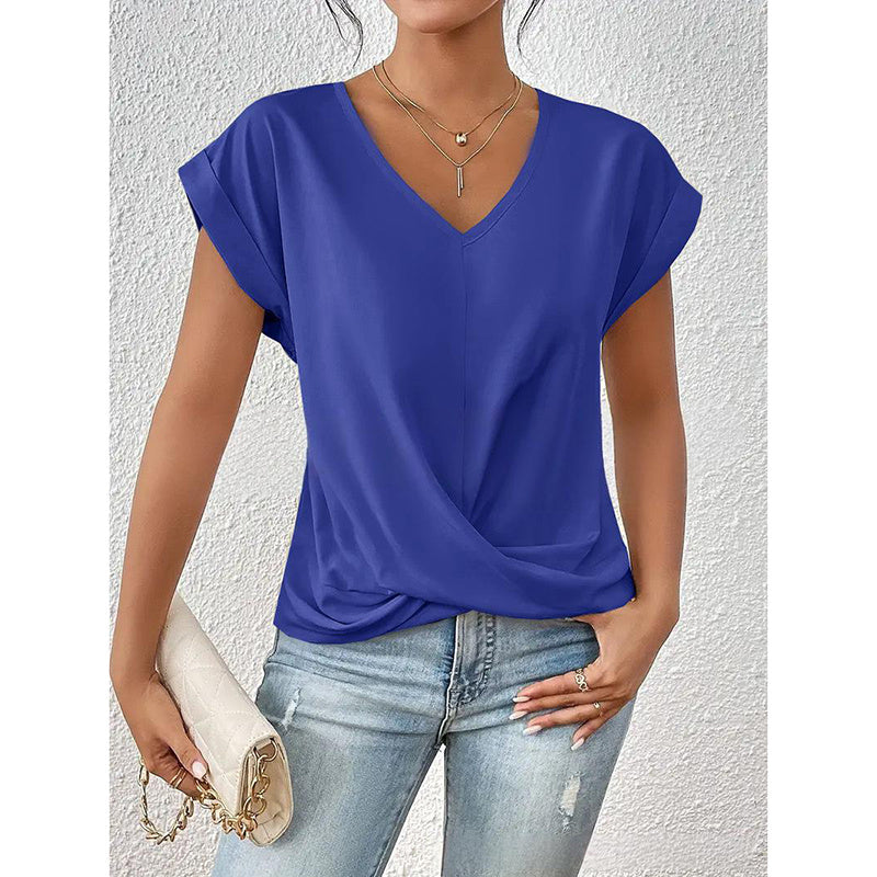 Twist Ease V-Neck Tee