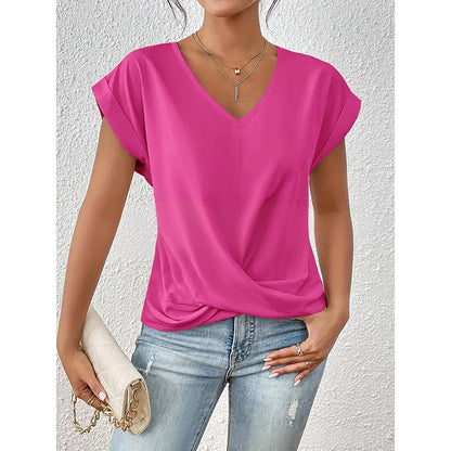 Twist Ease V-Neck Tee